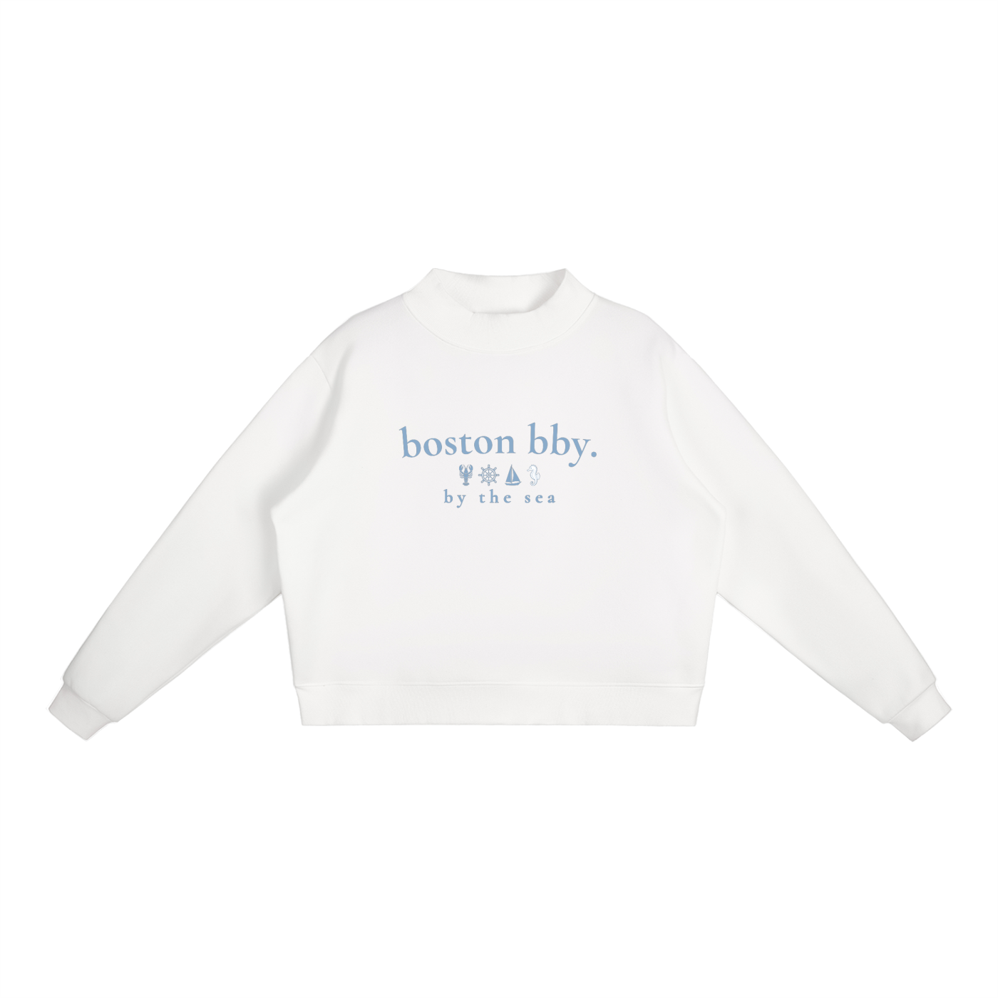 White By The Sea Mockneck