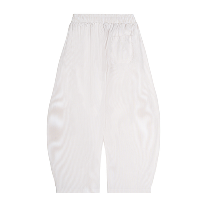 Tan Harbor Stripe Barrel Pants