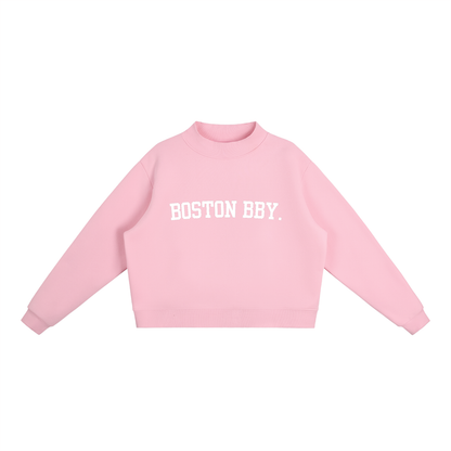 Pink boston bby. Mockneck