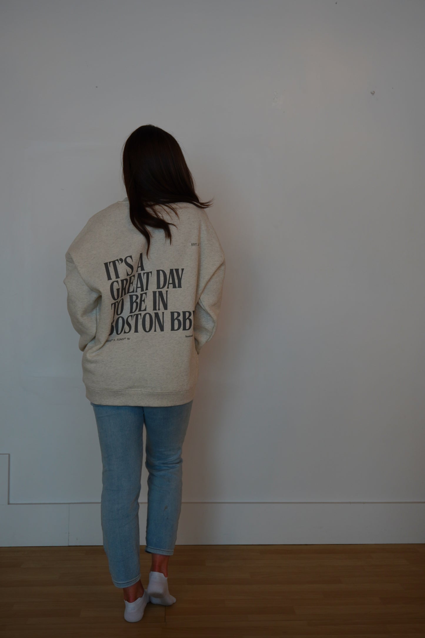 it's a great day to be in boston bby. crew