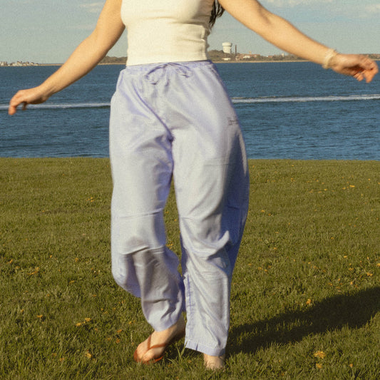 Blue Harbor Stripe Barrel Pants
