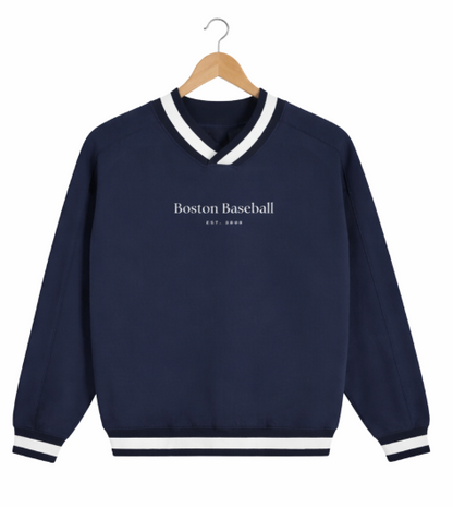 Boston Baseball V-Neck Crewneck