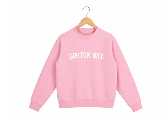 mockneck crew - soft pink