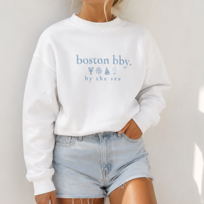 White By The Sea Mockneck