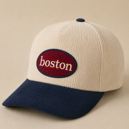 Corduroy Boston Patch Trucker Hat