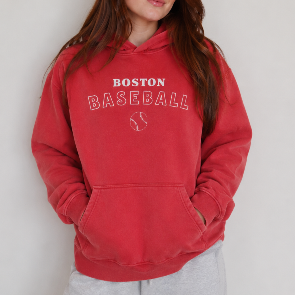 Boston Baseball Oversized Hoodie