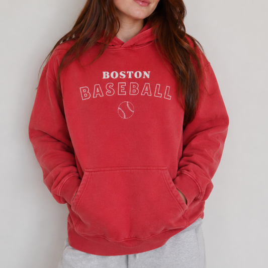 Boston Baseball Oversized Hoodie