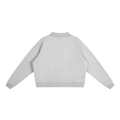 mock-neck crew - navy