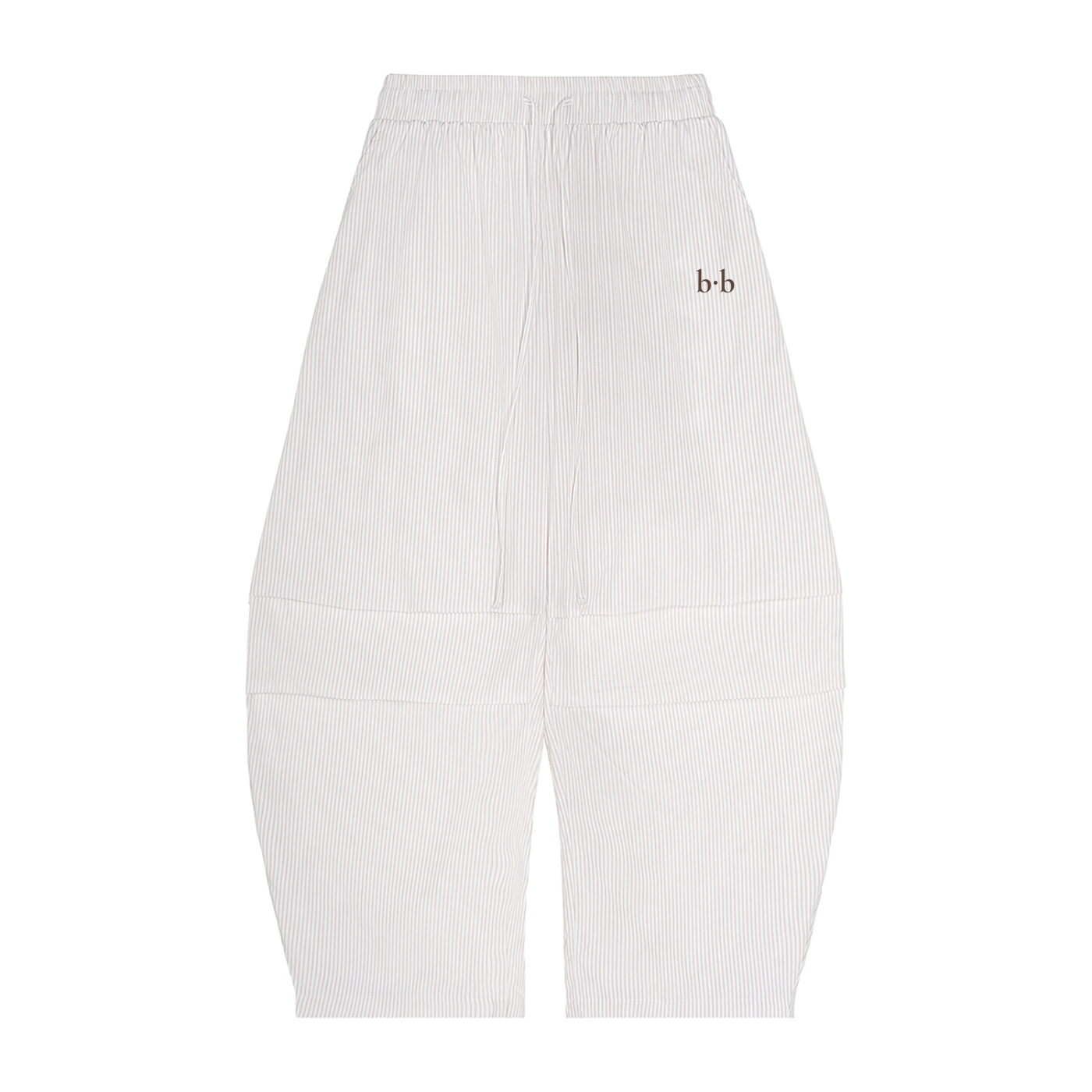 Tan Harbor Stripe Barrel Pants