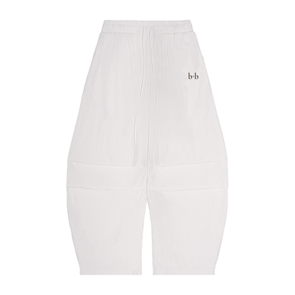 Tan Harbor Stripe Barrel Pants