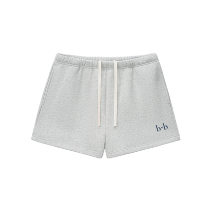 Grey with Navy boston bby. Sweatshorts